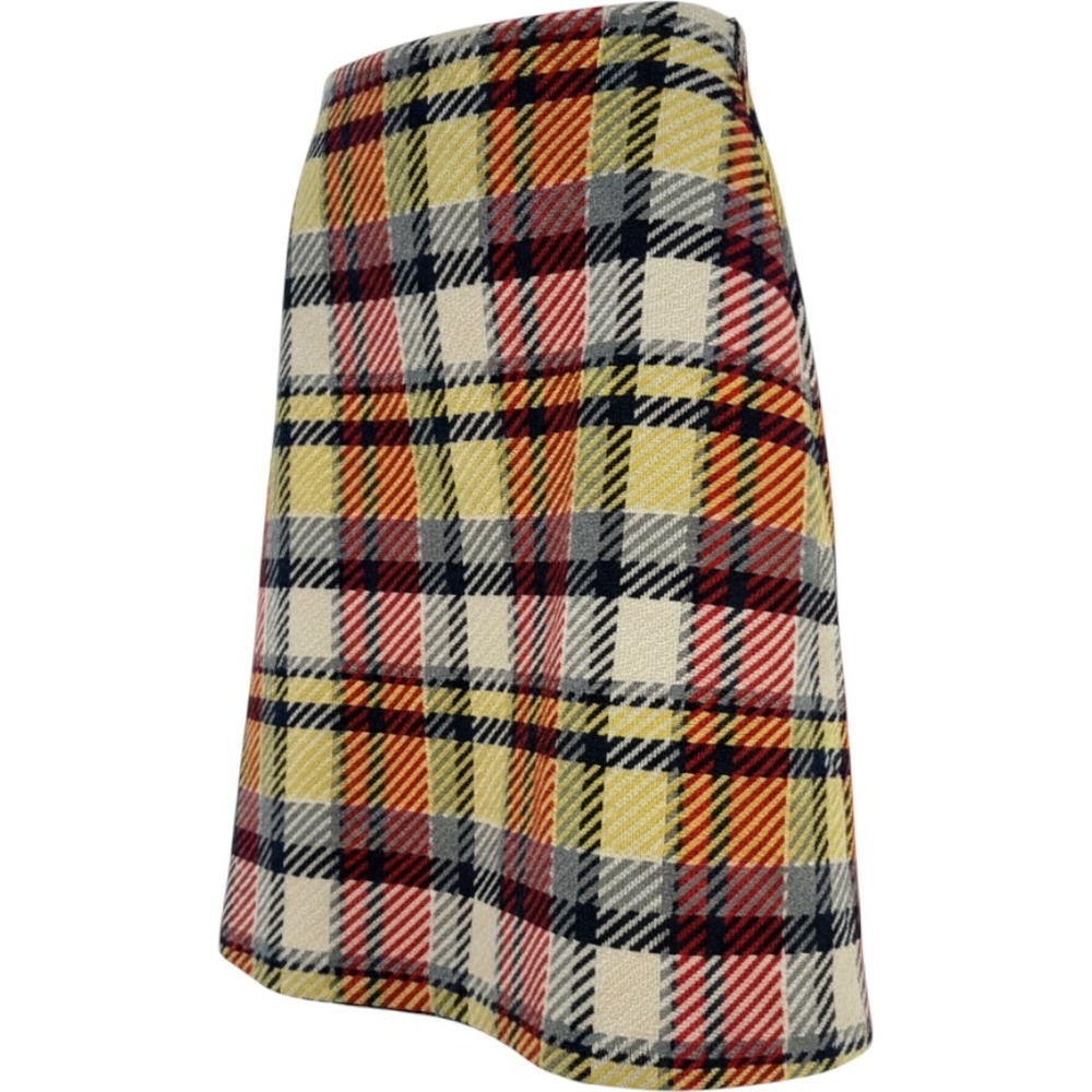 Boden Women's 2R Wool‎ Plaid Tartan A-Line Mod Skirt Preppy Academia Fall
